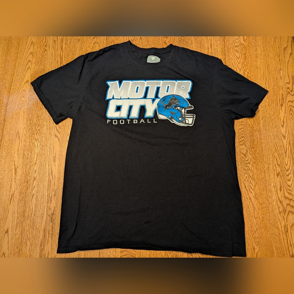 Detroit Lions Black Motor City football short sleeve t shirt by Fanatics size XL